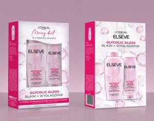LOREAL ELSEVE Zestaw Glycolic Gloss Szampon + Odżywka 