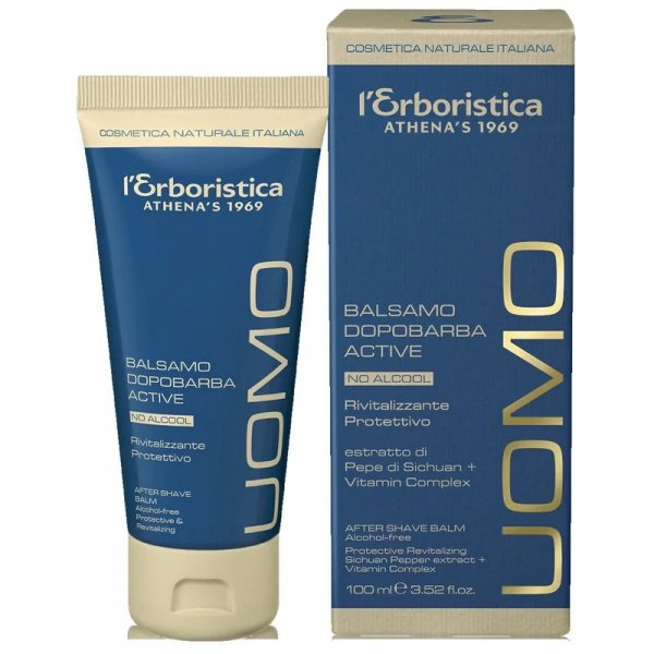 Balsam po goleniu do skóry wrażliwej Erboristica Uomo Active, 100ml