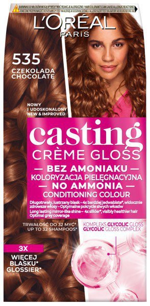 LOREAL Casting Creme Gloss Krem koloryzujący nr 535 Czekolada