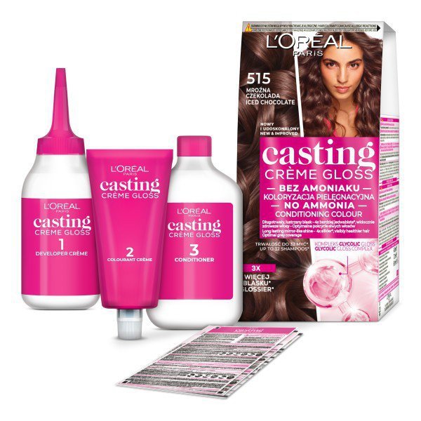 LOREAL Casting Creme Gloss Krem koloryzujący nr 515 Mroźna Czekolada