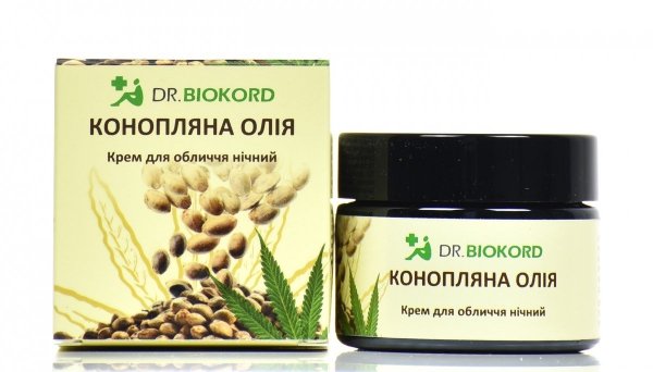 Hemp Nourishing &amp; Smoothing Night Face Cream, Dr. Biokord, 100% Natural