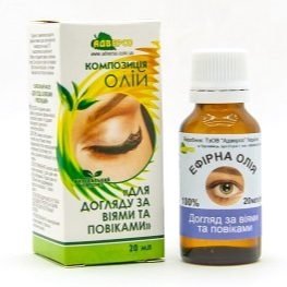 Eyelids &amp; Eyebrows Cosmetic Oil, 100% Natural, Adverso