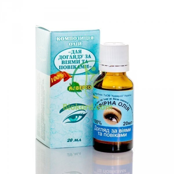 Eyelids &amp; Eyebrows Cosmetic Oil, 100% Natural, Adverso