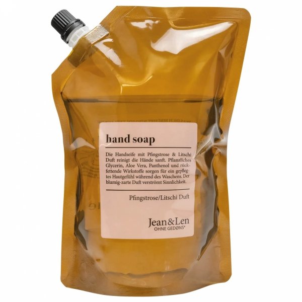 Aromatyczne Mydło w płynie Piwonia Liczi, Jean&amp;Len, Uzupełnienie, 500ml