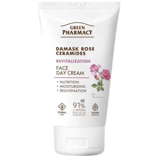 Róża damasceńska + Ceramidy Krem do twarzy na dzień, Green Pharmacy, 50ml