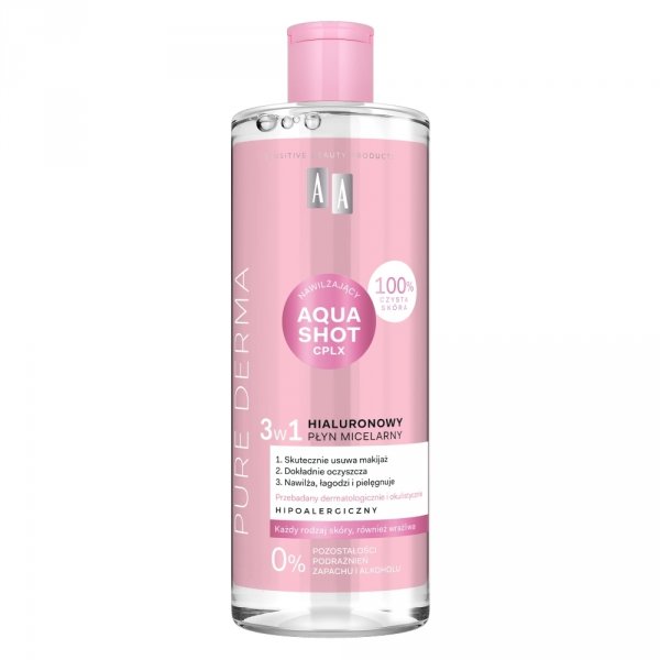 AA Pure Derma Hialuronowy płyn micelarny 500 ml
