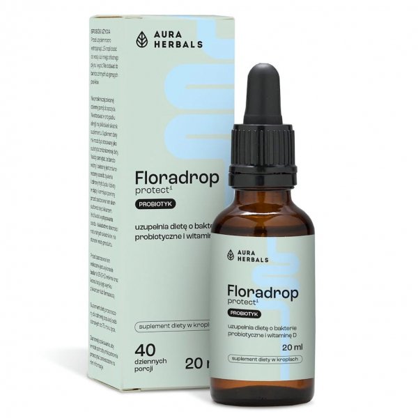 Floradrop protect, probiotyk, krople, Aura Herbals, 20ml