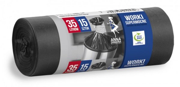 ANNA ZARADNA Worki na śmieci supermocne 35L  1op.-15szt