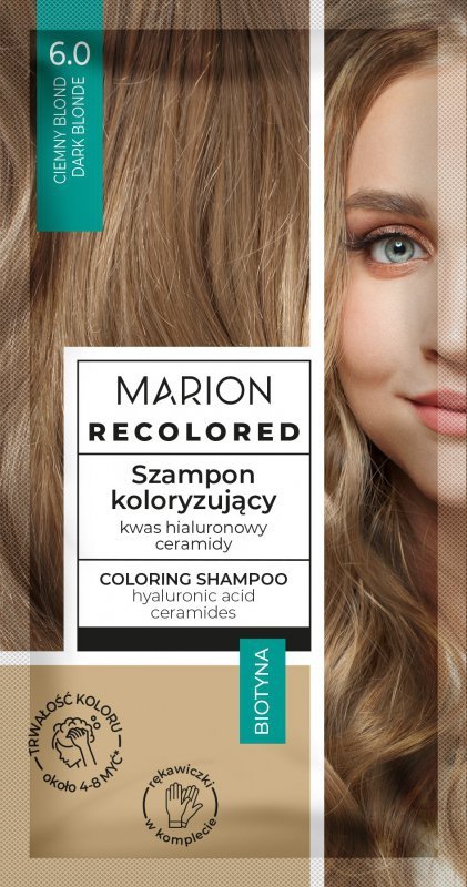 MARION Recolored Szampon koloryzujący nr 6.0 Ciemny blond 35 ml