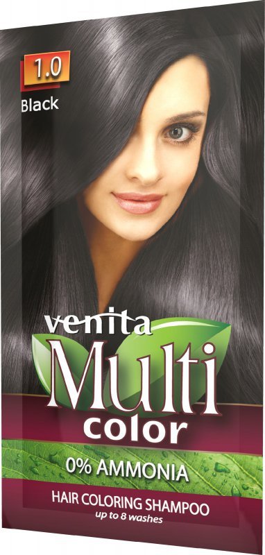 VENITA Multicolor Szampon koloryzujący 1.0 Black 40 g