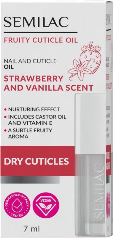 SEMILAC Nail oil SEMILAC Oliwka do skórek i paznokci Strawberry Vanilla 7ml