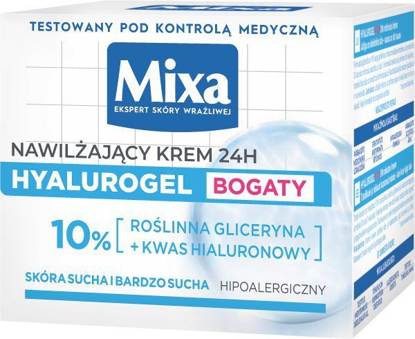 MIXA Hyalurogel Bogaty Krem intensywnie nawilżający 50 ml