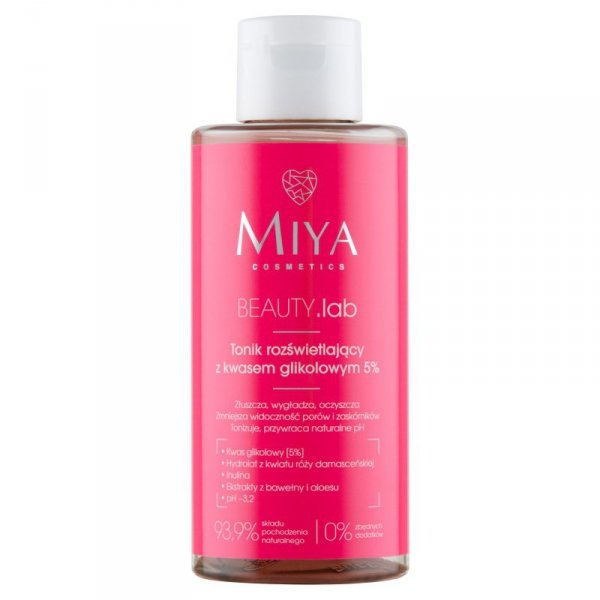 MIYA BEAUTY.lab Tonik rozświetlający z kwasem glikolowym 5% 150 ml