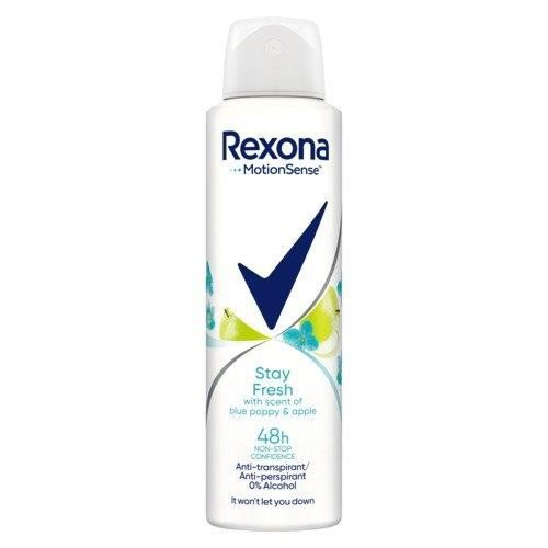 REXONA Stay Fresh Antyperspirant damski w sprayu Blue Poppy & Apple, 150 ml