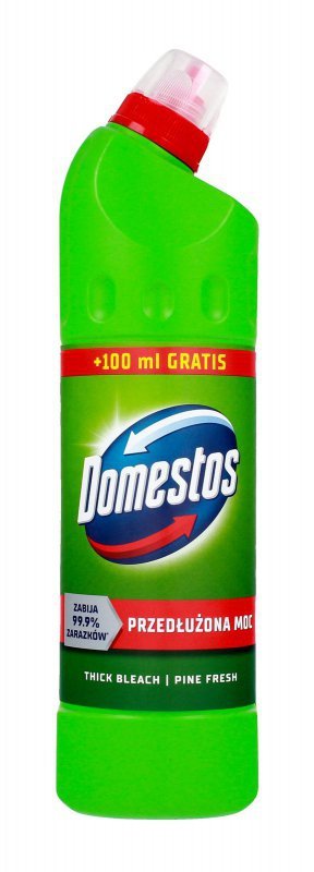 DOMESTOS Przedłużona Moc Płyn czyszcząco-dezynfekujący do toalet Pine Fresh 600 ml+100 ml GRATIS