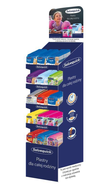 SALVEQUICK ZESTAW Stand Trade 5 półkowy