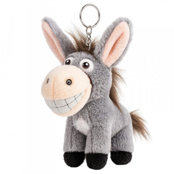 ECARLA Brelok do kluczy - Osiołek pluszowy z ogonkiem szary BRL381BR