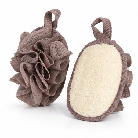 ECARLA Gąbka dwustronna do mycia ciała 14cm (GB20)