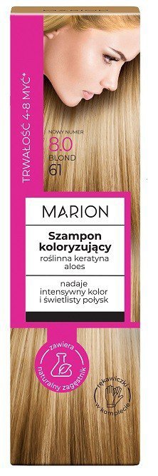 MARION Szampon koloryzujący 4-8 myć nr 8.0 Blond 100 ml