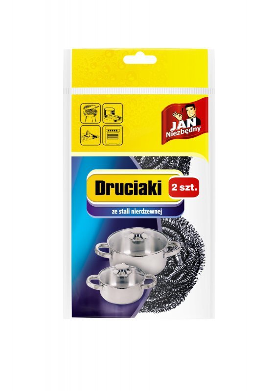 Sarantis Jan Niezbędny Zmywak druciak ze stali nierdzewnej 2szt