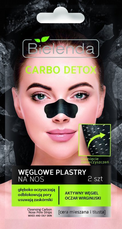 BIELENDA CARBO DETOX Czarny Węgiel Plastry oczyszczające na nos  1op - 2szt