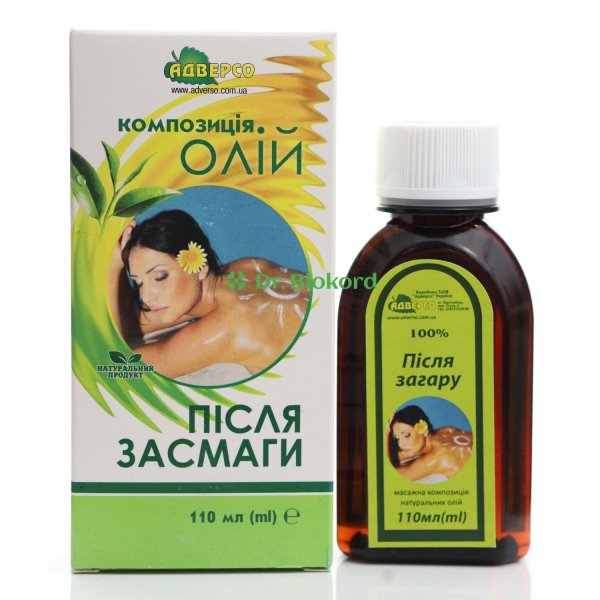 Olejek do Ciała po Opalaniu, 100% Naturalny, Adverso, 110ml