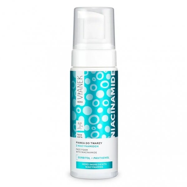 Pianka do mycia twarzy z niacynamidem VIANEK HERO, 150ml