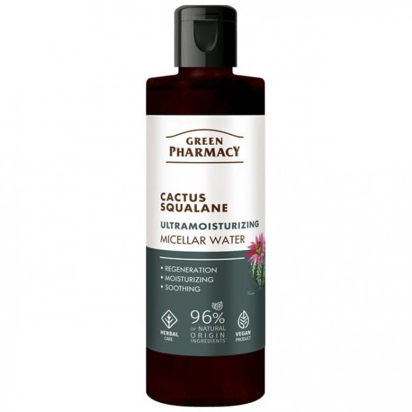 Płyn Micelarny z Kaktusem i Skwalanem, Green Pharmacy, 200ml