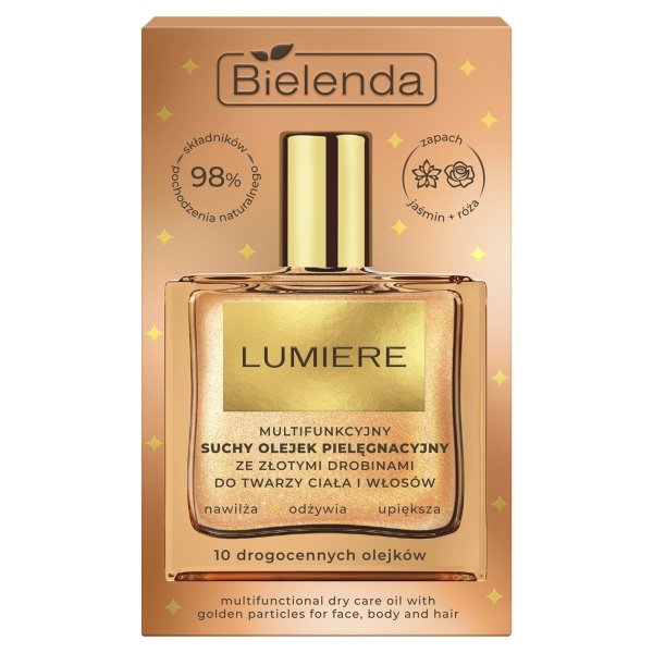 Bielenda LUMIERE Olejek twarz, ciało, włosy złoty pył