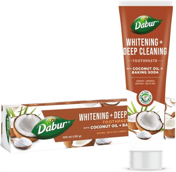 Wybielająca pasta do zębów z olejem kokosowym i sodą oczyszczoną, Dabur, 100ml