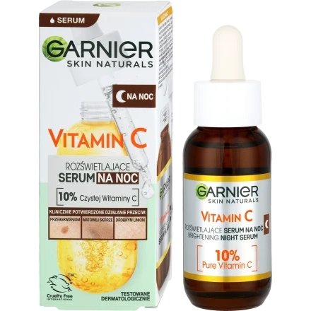 GARNIER Skin Naturals Rozświetlające Serum na noc 10% Vitamin C 30 ml