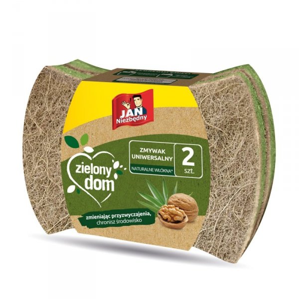 Jan Niezbędny Zielony Dom Zmywak uniwersalny z naturalnych włókien, 2 szt.
