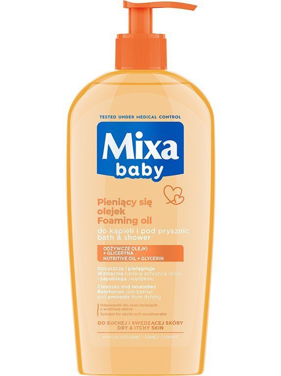 MIXA Baby Pieniący się olejek do kąpieli i pod prysznic 400 ml