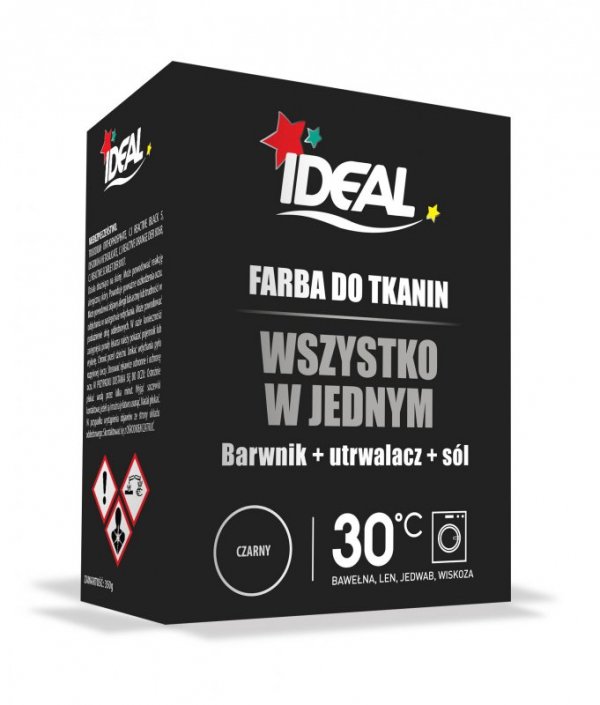 IDEAL Farba do tkanin czarnych 350 g