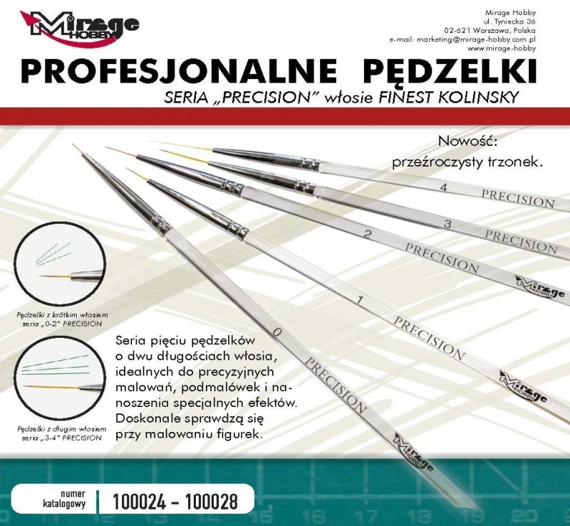 PĘDZEL MIRAGE 100028 PRECISION KOLINSKY nr 4 (finest) 