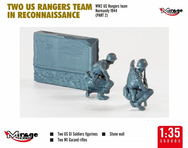 MIRAGE 350003 1:35 TWO US RANGERS TEAM IN RECONNAISSANCE
