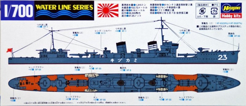 Hasegawa WLS417 1/700 IJN Mikazuki Destroyer Battleship