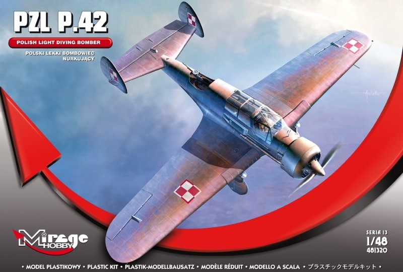 Mirage 481320 1/48 PZL P.42  [POLSKI LEKKI BOMBOWIEC NURKUJĄCY]
