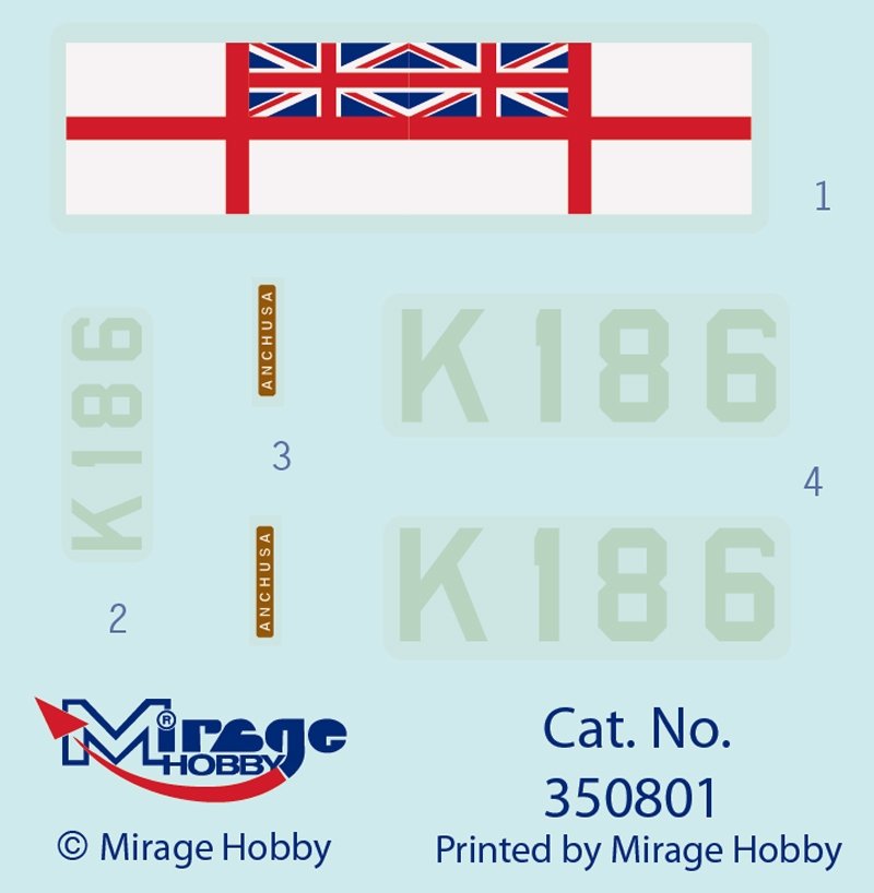 Mirage 350801 1/350 HMS 'Anchusa' - Korweta klasy Flower (K186) 