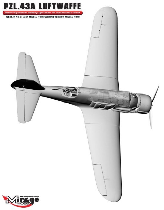 Mirage 481311 1/48 PZL.43A LUFTWAFFE 'Wersja Niemiecka Mielec 1940'