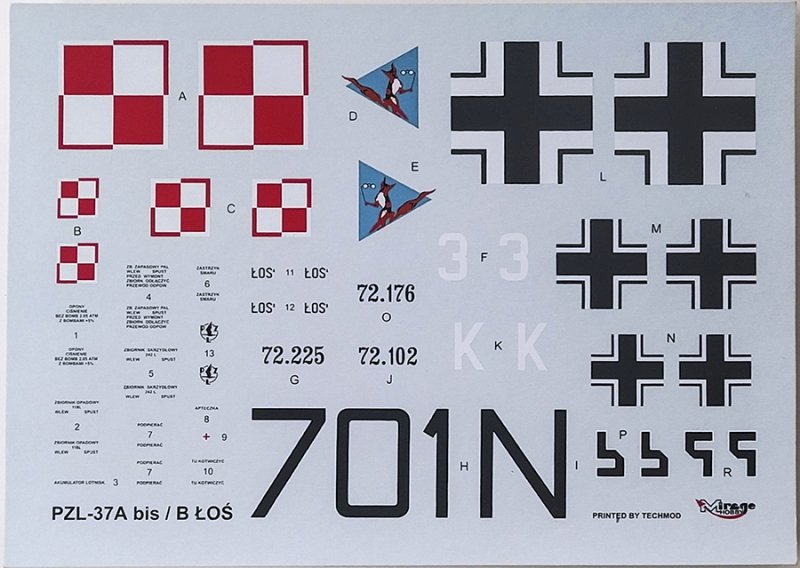 Mirage 481302 1/48 PZL-37B Łoś samolot bombowy