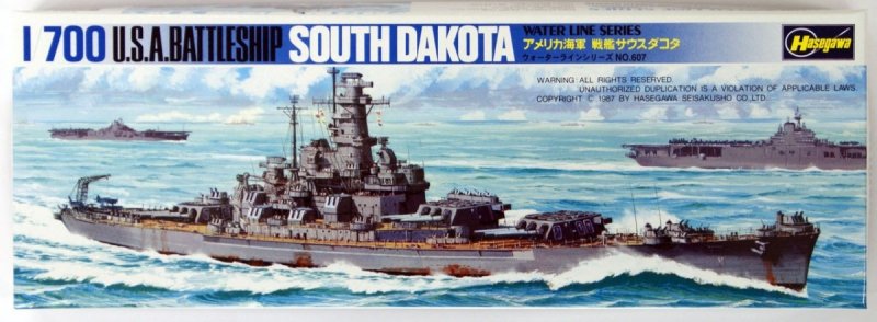 Hasegawa WLB119 1/700 U.S.A. Battleship South Dakota