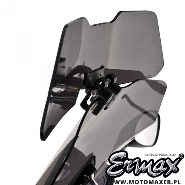 Deflektor motocyklowy regulowany ERMAX 28 cm x 11 cm uniwersalny CLIP SMALL