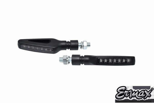 Kierunkowskazy pływające LED motocyklowe ERMAX 10 cm z rezystorami 2szt