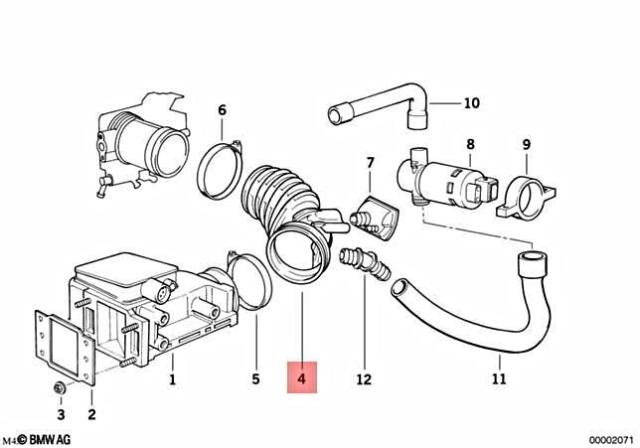 RURA WĄŻ GUMA PRZEPŁYWOMIERZA BMW Z3 1,8 M43 1739574
