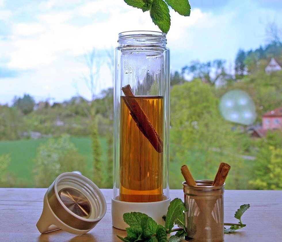 Termos Szklany SIGG WMB Z Zaparzaczem HOT COLD Glass Ml Lemon