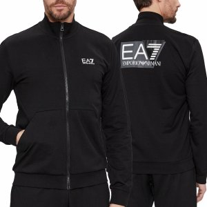 EA7 Emporio Armani bluza męska czarna ze stójką 3DPM61-PJ05Z-1200