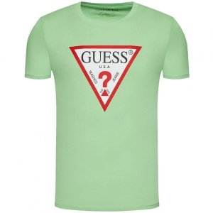 Guess t-shirt koszulka męska zielona crew-neck M1RI71I3Z1- A80G