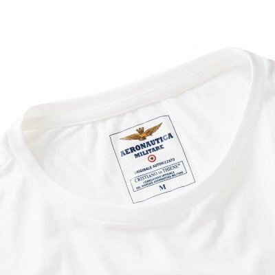 Aeronautica Militare biały t-shirt koszulka męska crew-neck SC0TI001J508-73009
