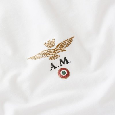 Aeronautica Militare biały t-shirt koszulka męska crew-neck SC0TI001J508-73009